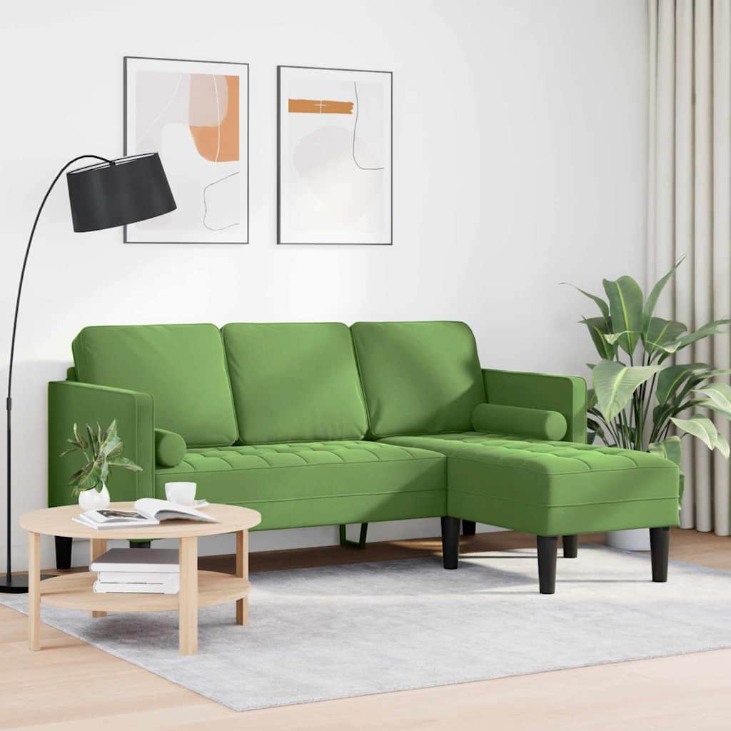 Sofa Set Light green 173 x 131 x 67 cm Velvet