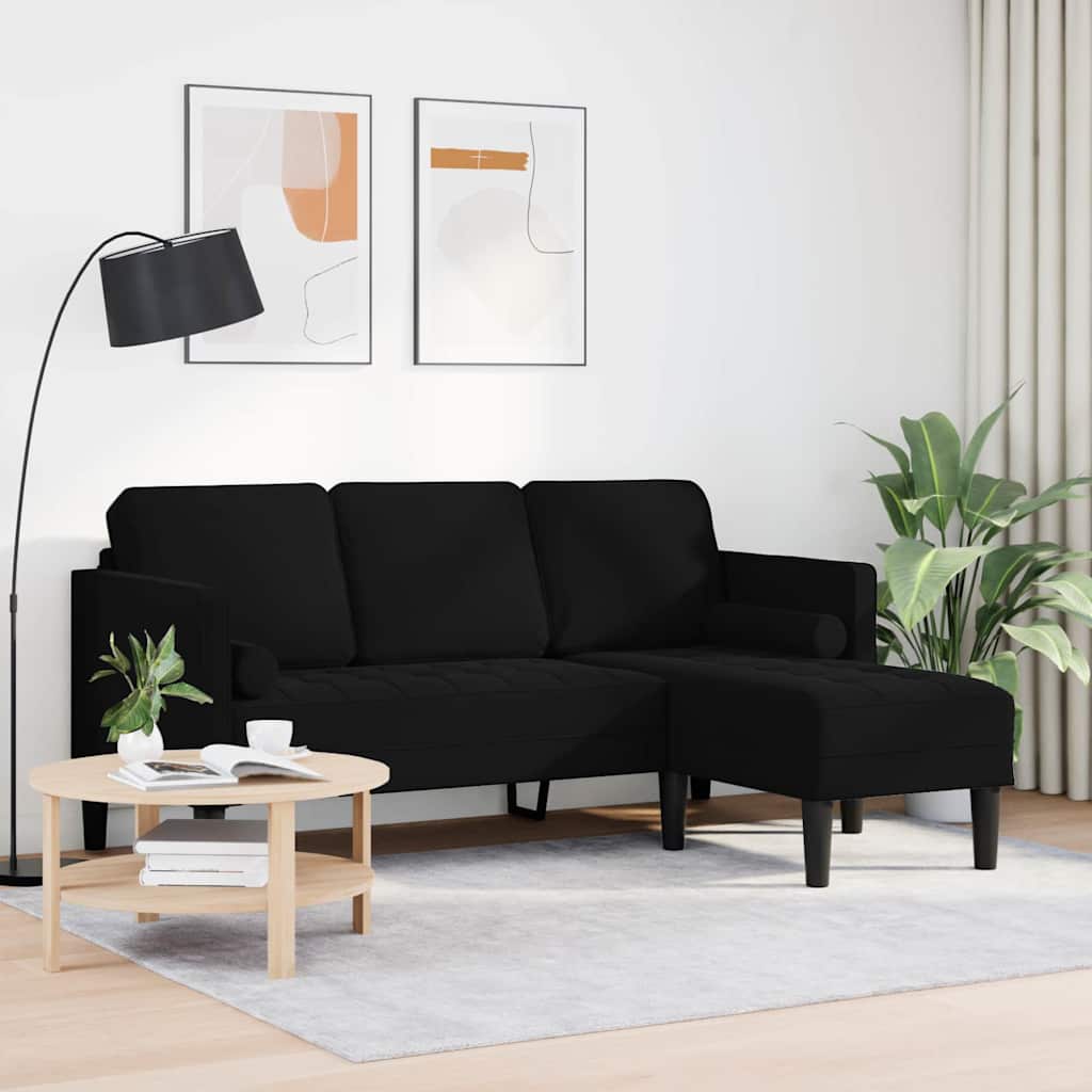 Sofa Set Black 173 x 131 x 67 cm Velvet