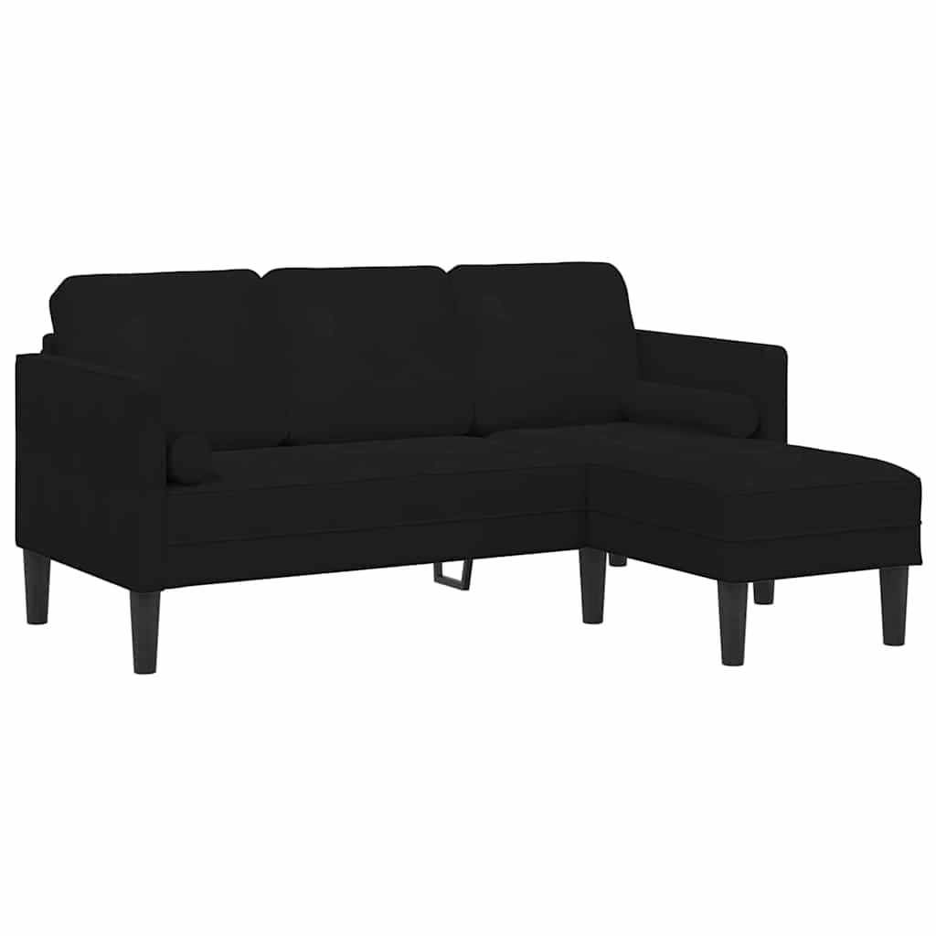 Sofa Set Black 173 x 131 x 67 cm Velvet