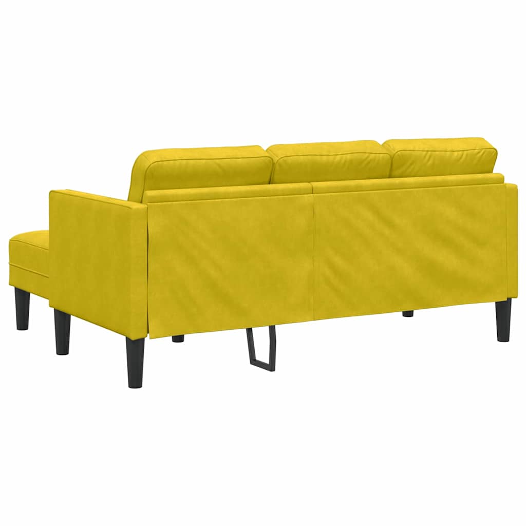Sofa Set Yellow 173 x 131 x 67 cm Velvet