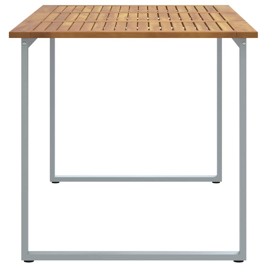 Garden Dining Table Grey 160 x 80 x 75 cm