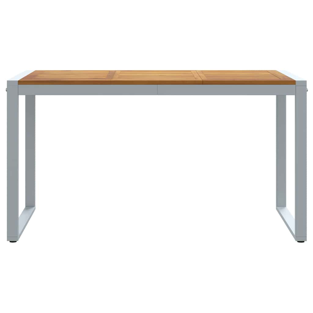 Garden Dining Table Grey 140 x 80 x 75 cm