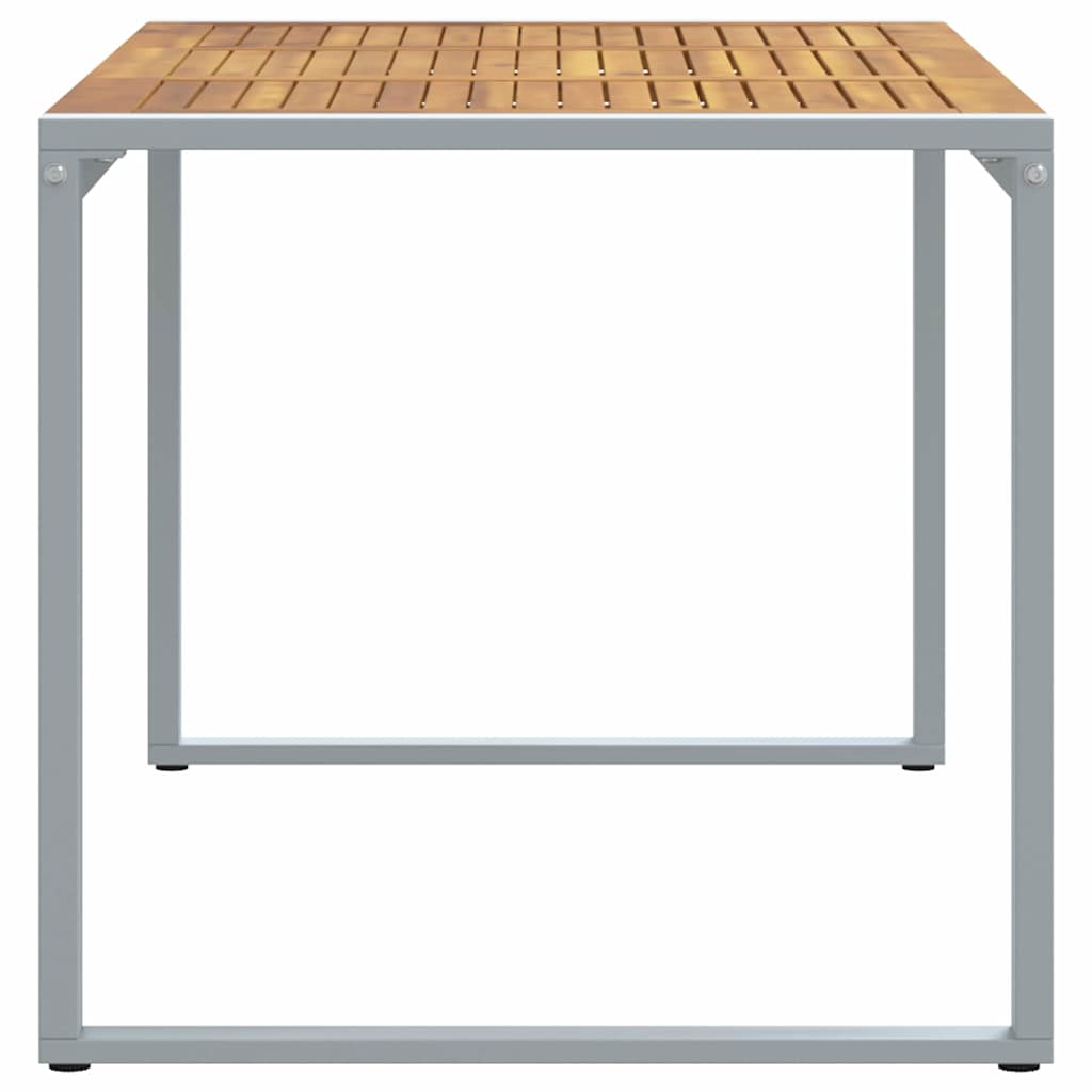 Garden Dining Table Grey 140 x 80 x 75 cm