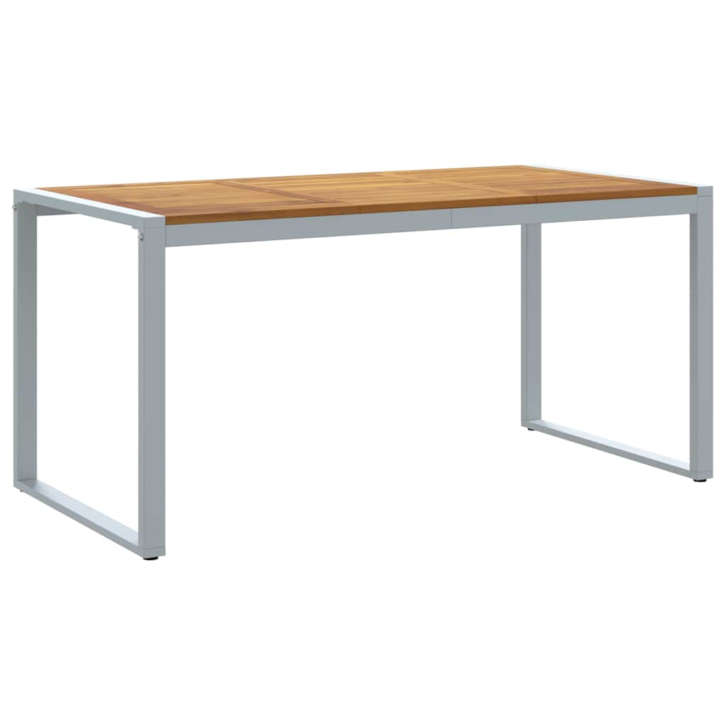 Garden Dining Table Grey 160 x 80 x 75 cm