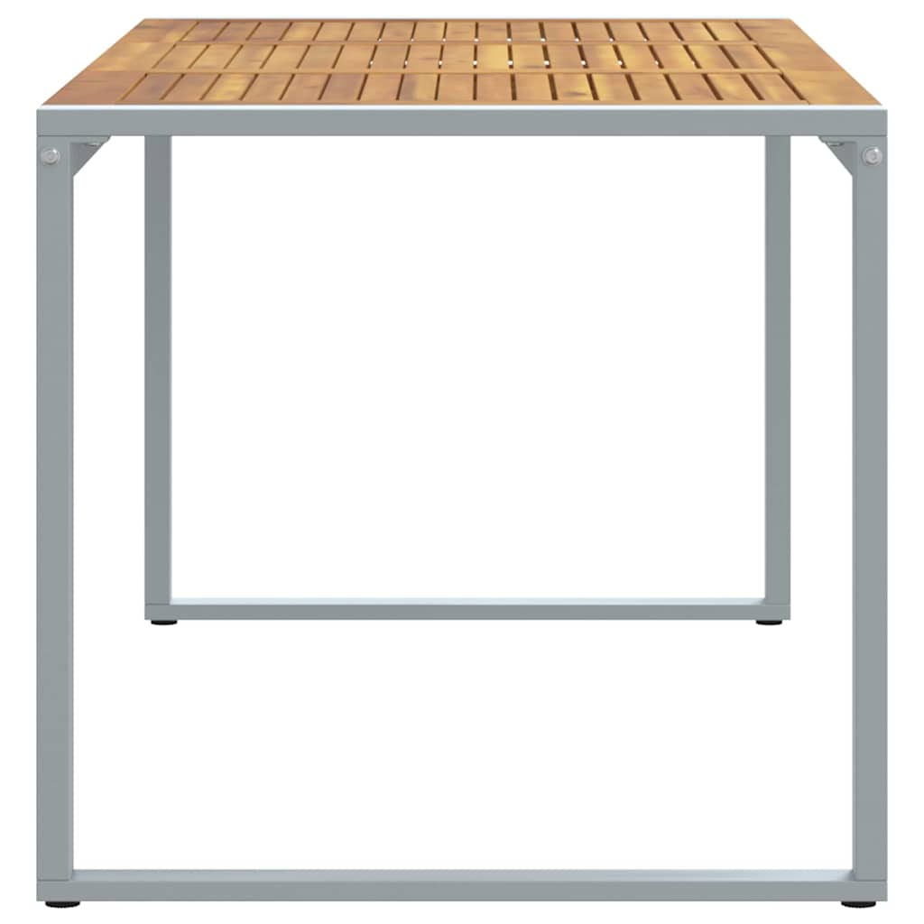 Garden Dining Table Grey 160 x 80 x 75 cm