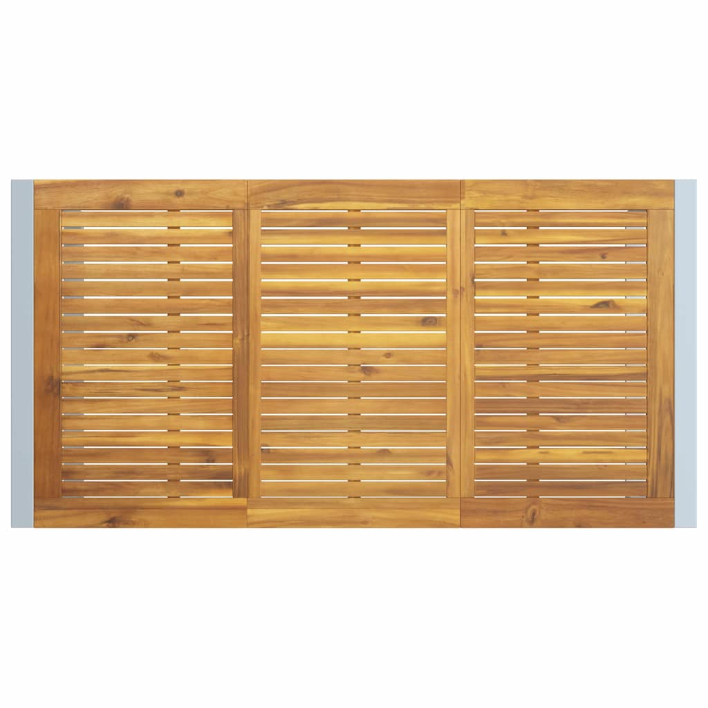 Garden Dining Table Grey 160 x 80 x 75 cm