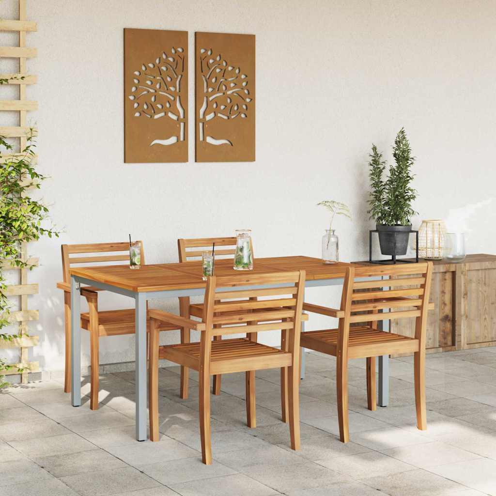 Outdoor Tables Natural and grey 150 x 90 x 75 cm