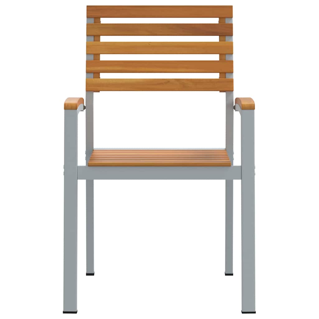 Garden Chair 2 pcs Brown 56 x 57 x 87cm Solid Acacia wood