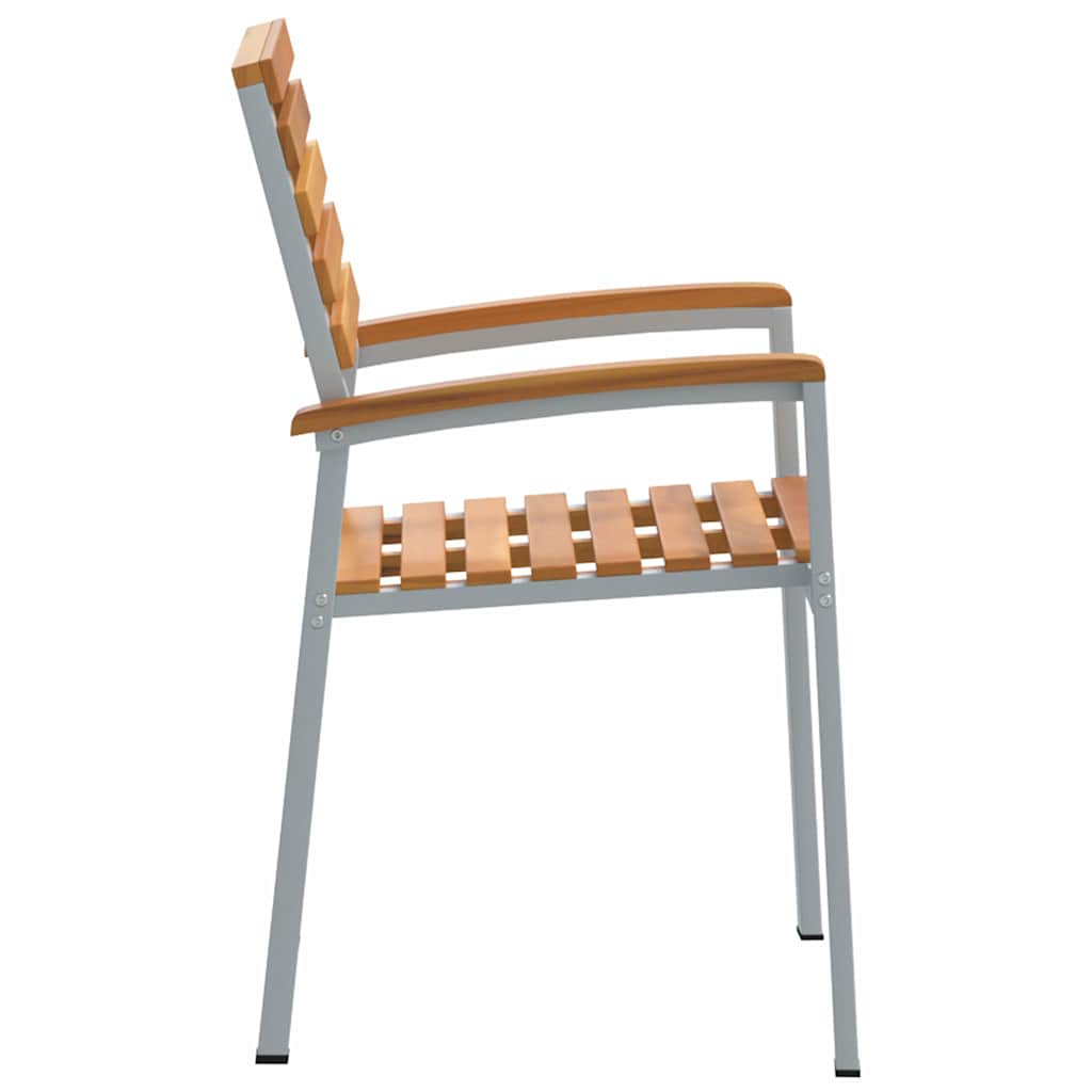 Garden Chair 2 pcs Brown 56 x 57 x 87cm Solid Acacia wood