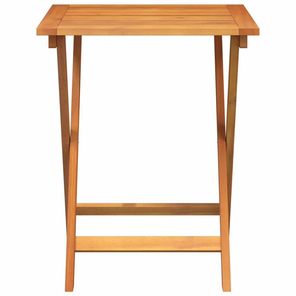 Folding Garden Table Natural 60 x 60 x 72 cm Solid acacia wood