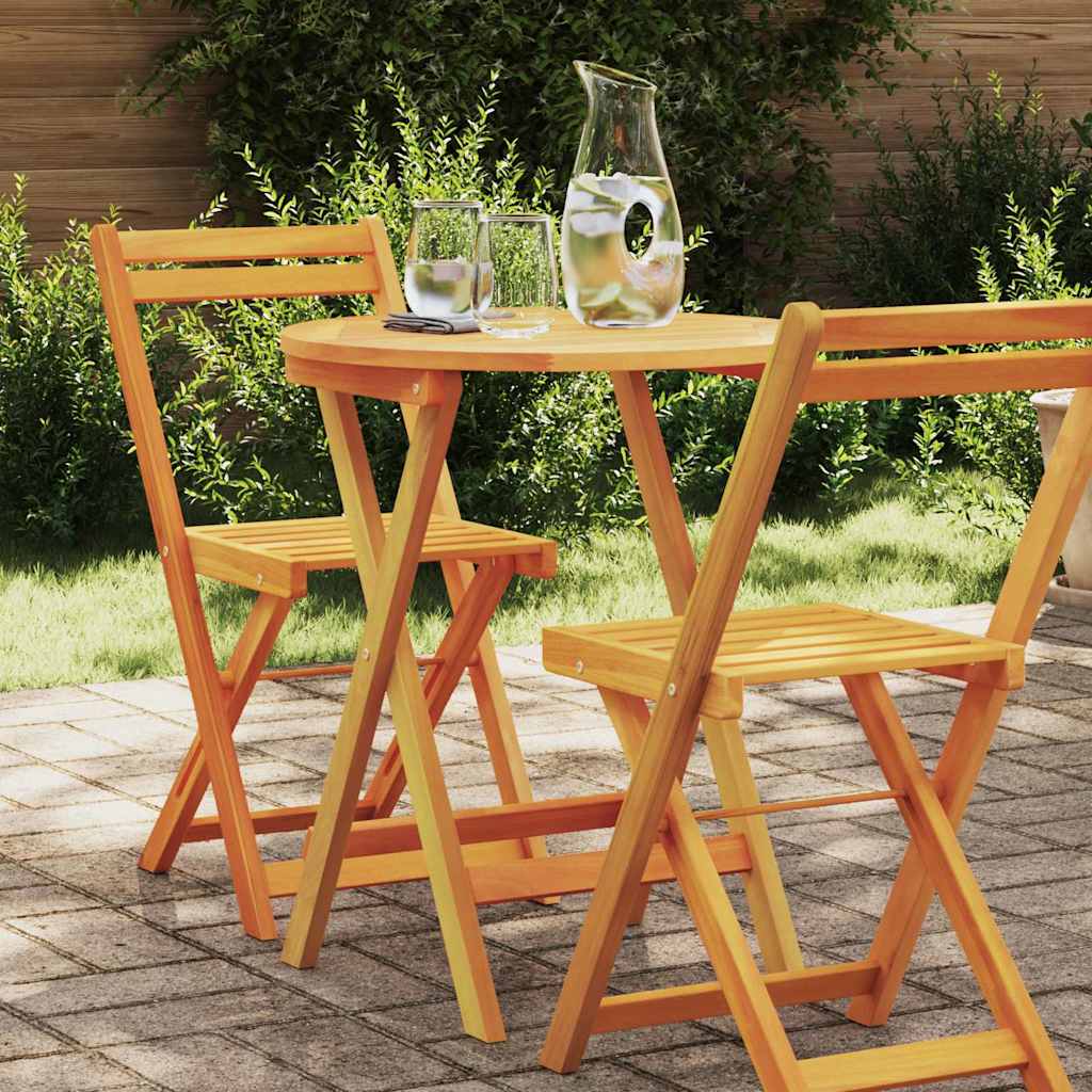 Folding Garden Table Natural 60 x 60 x 72 cm Solid acacia wood