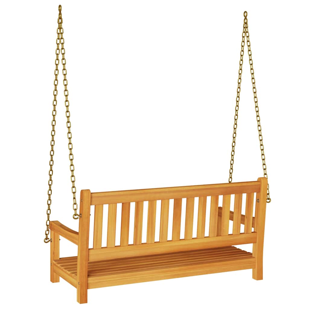 Garden Swing Bench Brown 119 x 35 x 47cm Solid Acacia wood
