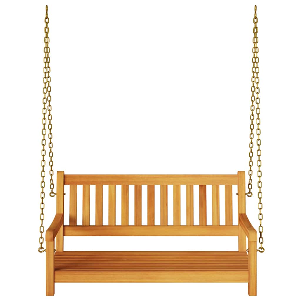 Garden Swing Bench Brown 119 x 35 x 47cm Solid Acacia wood