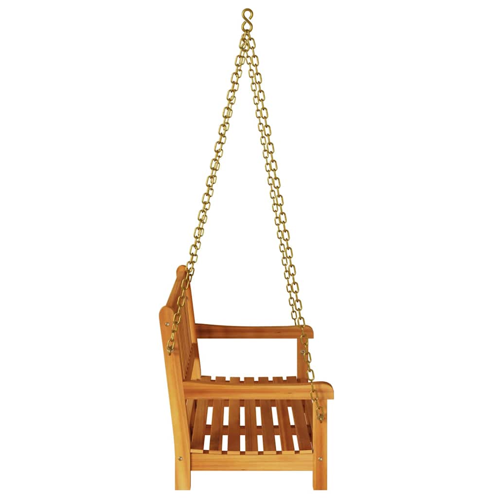 Garden Swing Bench Brown 119 x 35 x 47cm Solid Acacia wood
