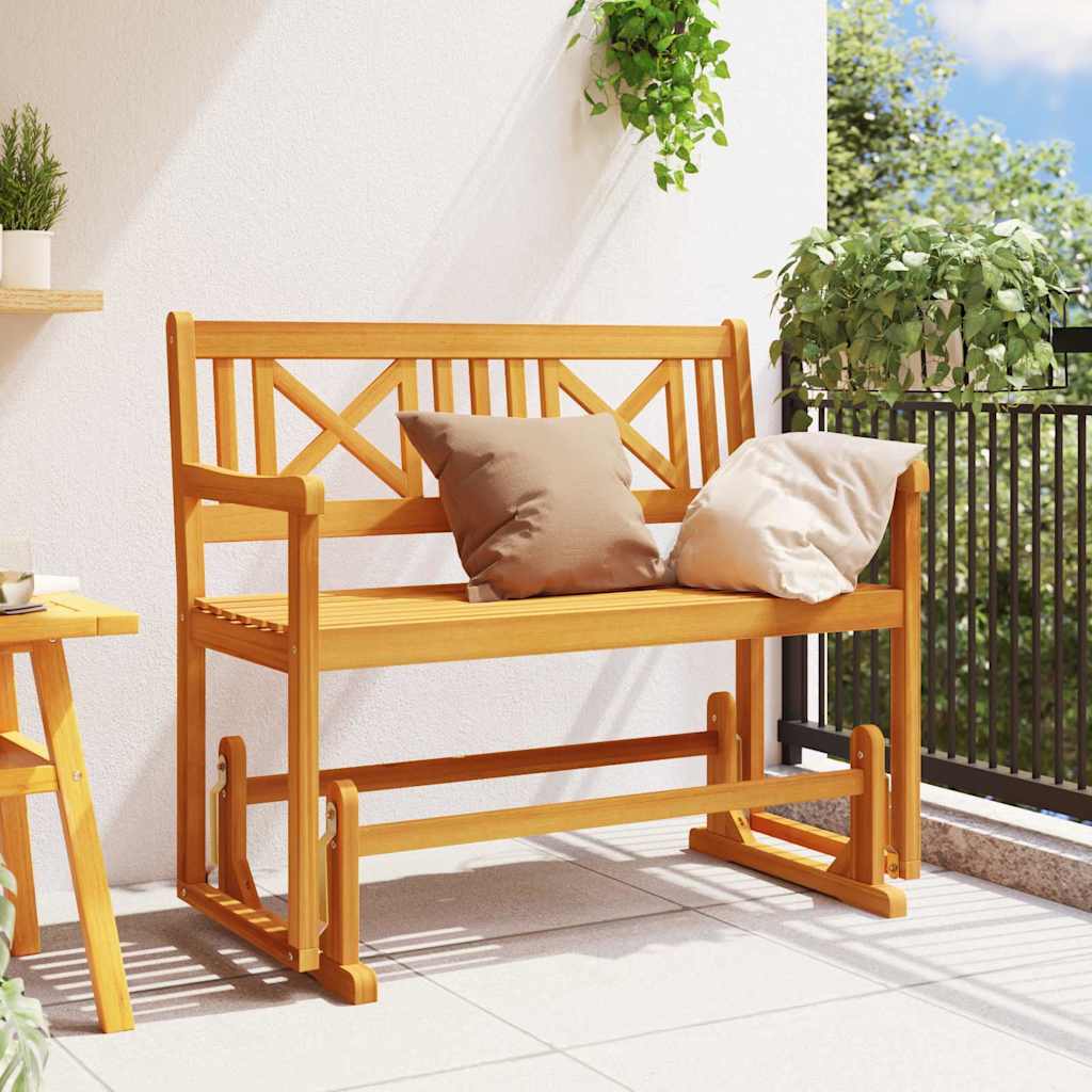 Garden Glider Bench Brown 110 x 59 x 97cm Solid Acacia wood