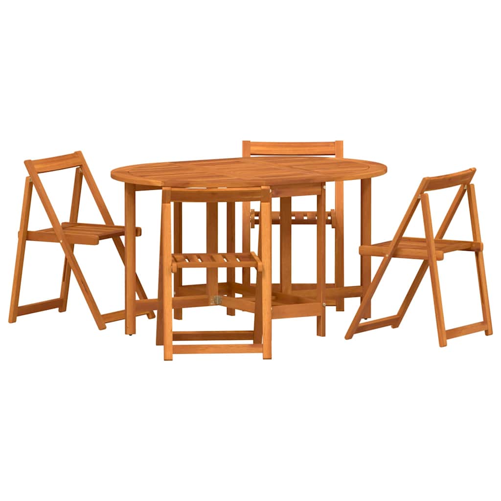 Garden Table 5 pcs Brown 110 x 60 x 72 cm Solid Acacia wood