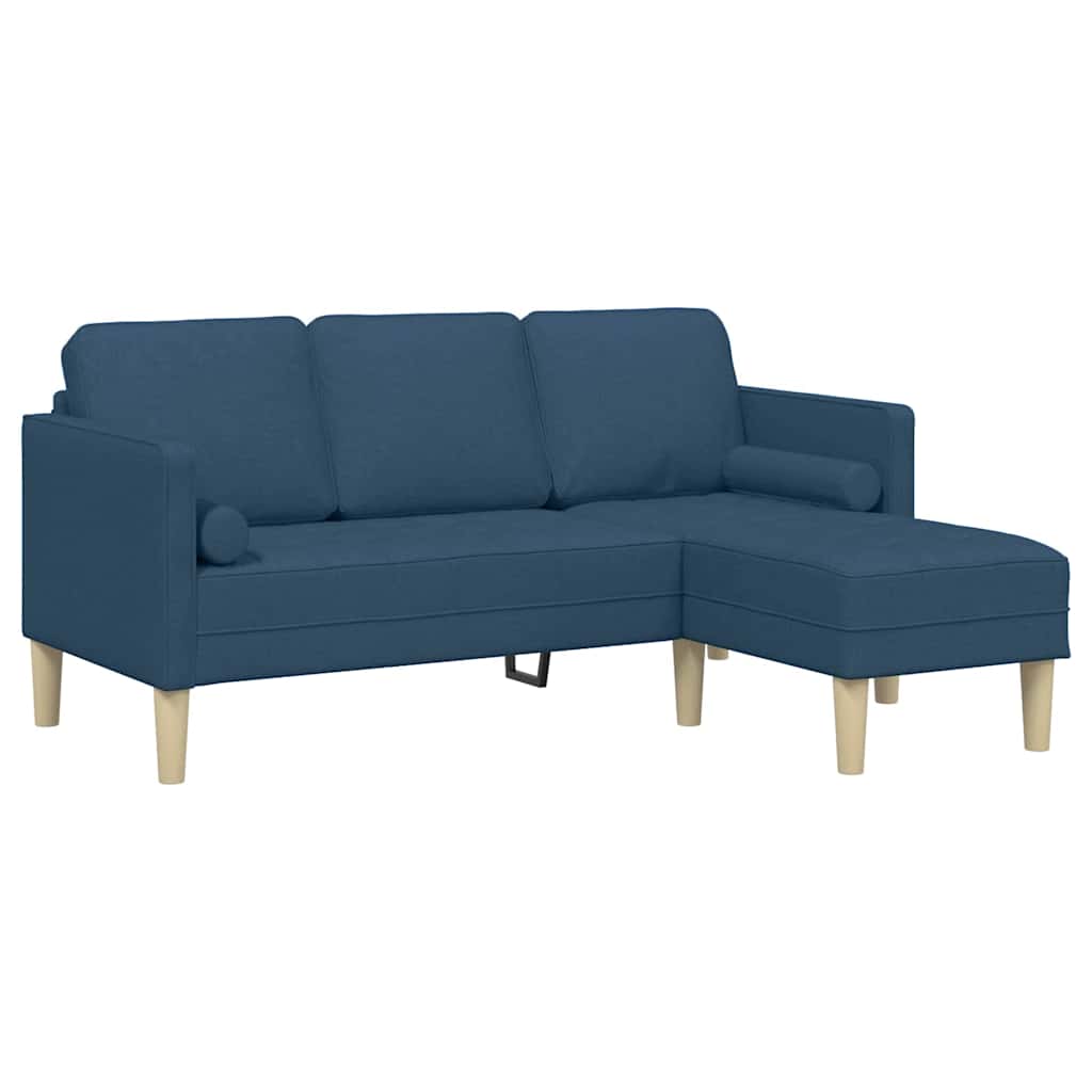 Sofa Set 2 pcs Blue 173 x 131 x 67 cm Fabric