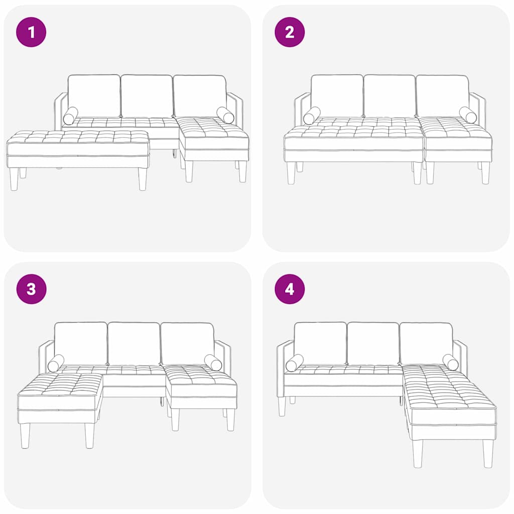 Sofa Set 2 pcs Dark grey 173 x 131 x 67 cm Velvet