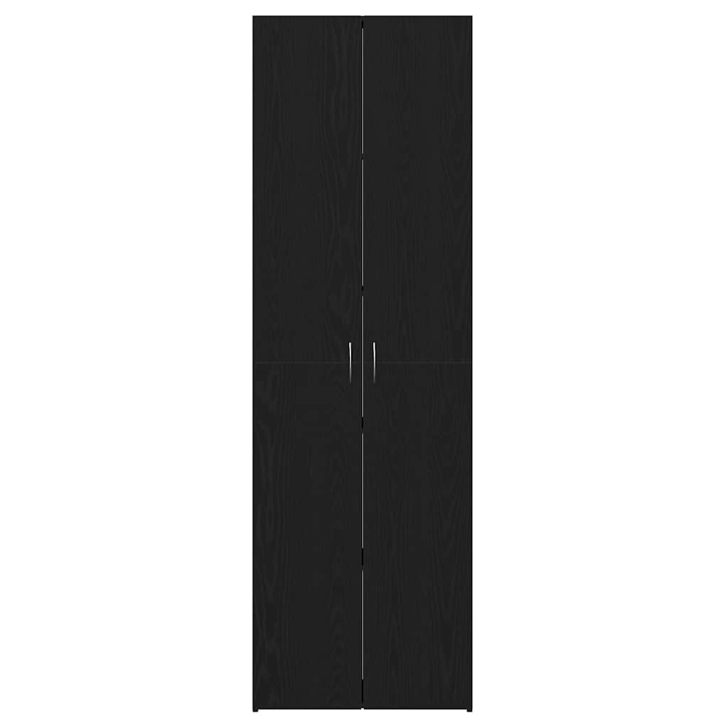 Office Cabinet Black oak 60 x 32 x 190 Engineered wood
