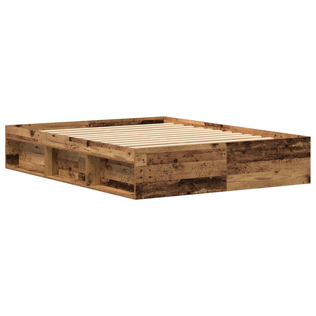Bed Frame without Mattress Old Wood 150x200 cm Engineered Wood