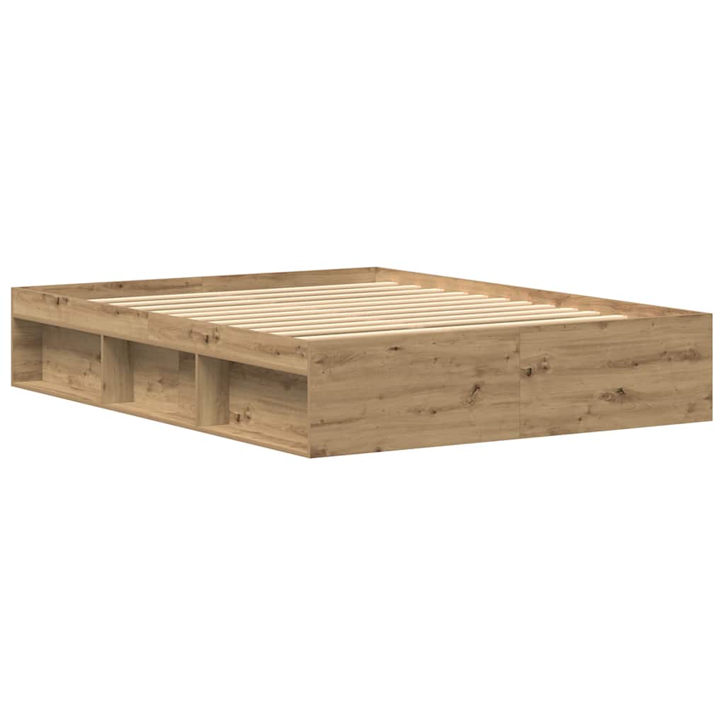 Bed Frame without Mattress Artisan Oak 150x200 cm Engineered Wood