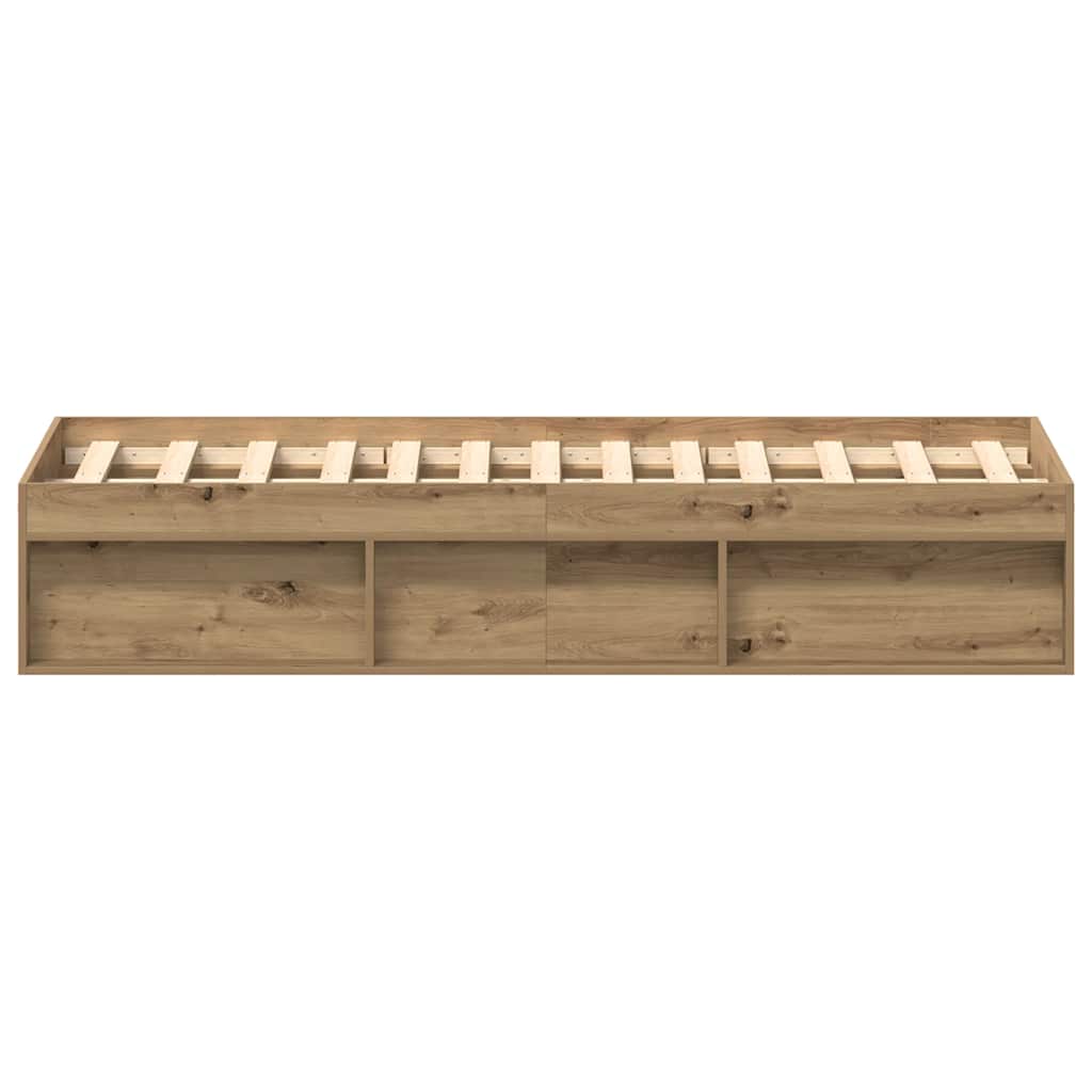 Bed Frame without Mattress Artisan Oak 135x190 cm Engineered Wood