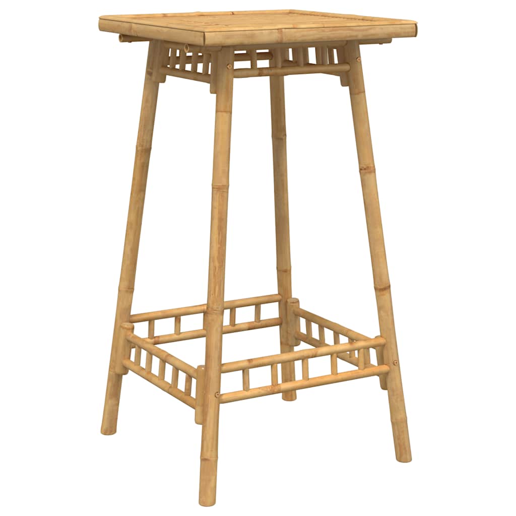 Outdoor Bar Table Square 55x55x100 cm Bamboo