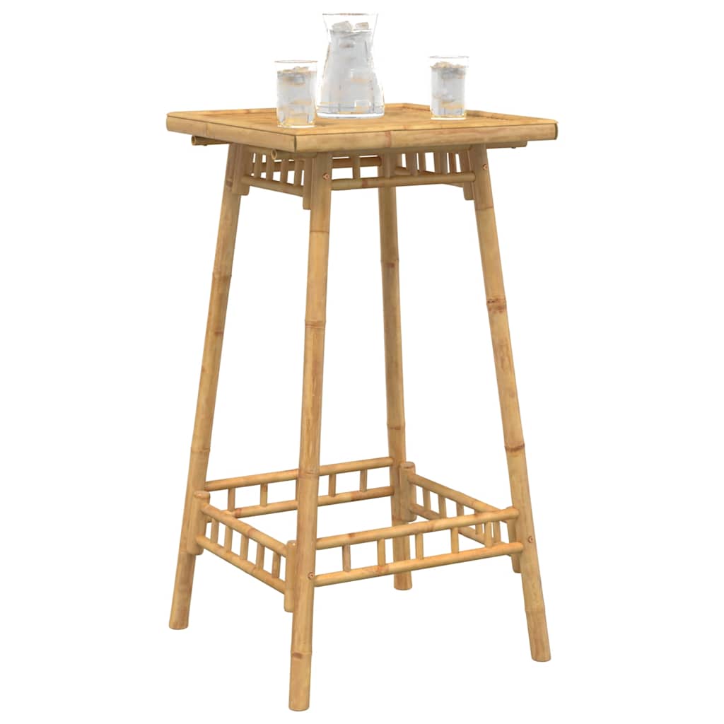 Outdoor Bar Table Square 55x55x100 cm Bamboo