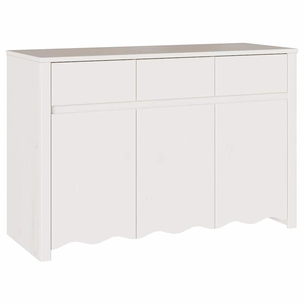 Sideboard Drammen White 114 x 43 x 75.5 cm Solid Pine wood