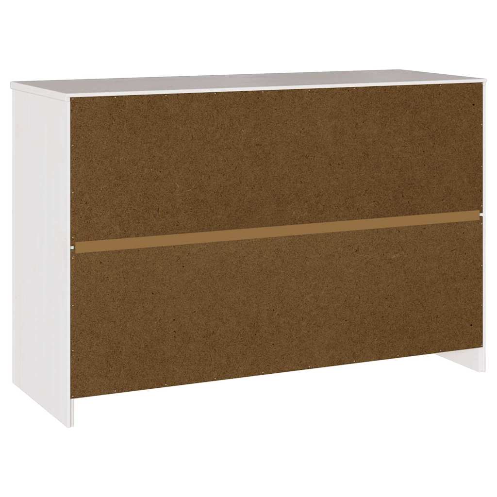 Sideboard Drammen White 114 x 43 x 75.5 cm Solid Pine wood