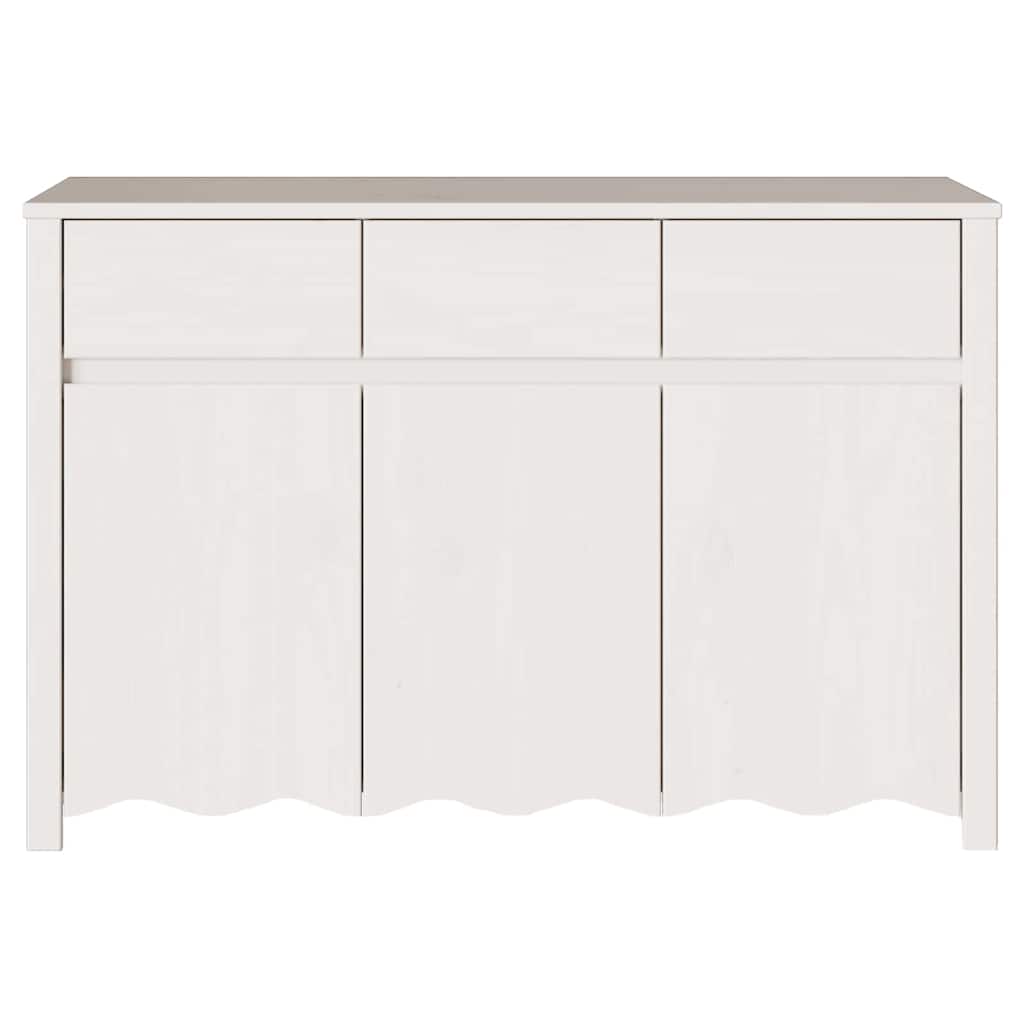 Sideboard Drammen White 114 x 43 x 75.5 cm Solid Pine wood