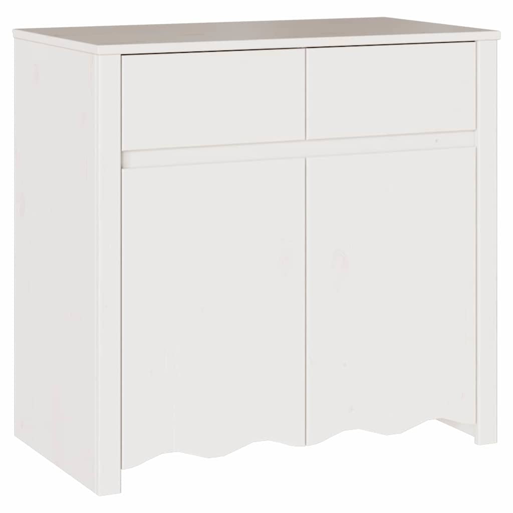 Sideboard Drammen White 79 x 43 x 75.5 cm Solid Pine wood