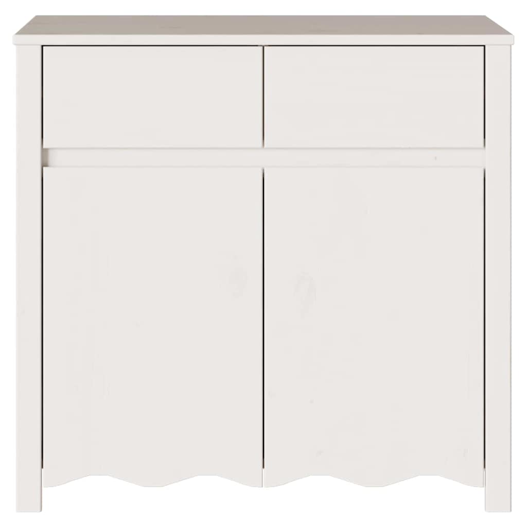 Sideboard Drammen White 79 x 43 x 75.5 cm Solid Pine wood