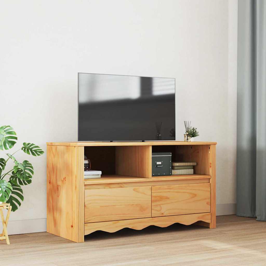 TV Cabinet Drammen Oak 99 x 43 x 55 cm Solid Pine wood