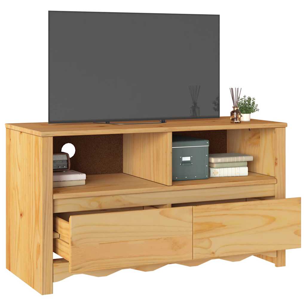 TV Cabinet Drammen Oak 99 x 43 x 55 cm Solid Pine wood