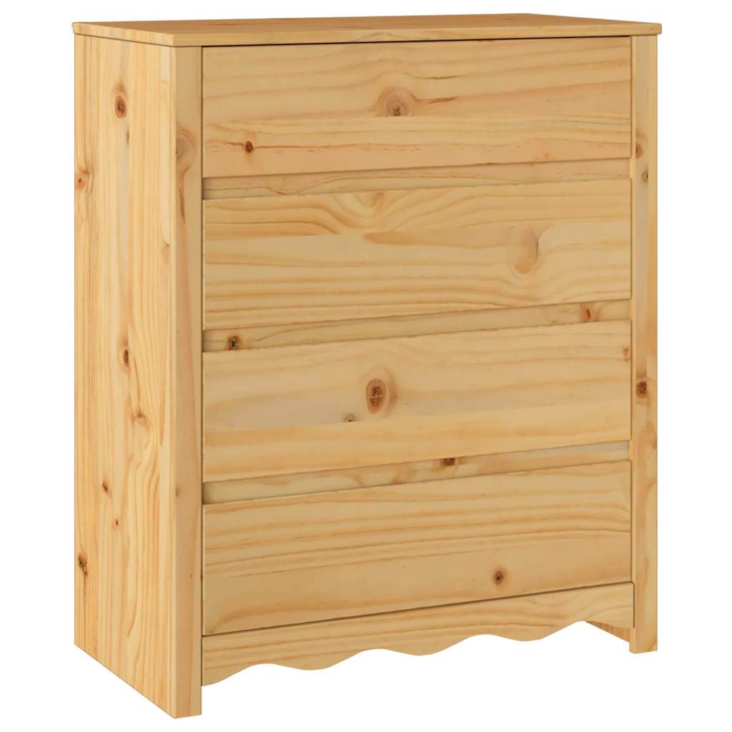 Chest of Drawers Drammen Oak 76.5 x 40 x 91 cm Solid Pine wood