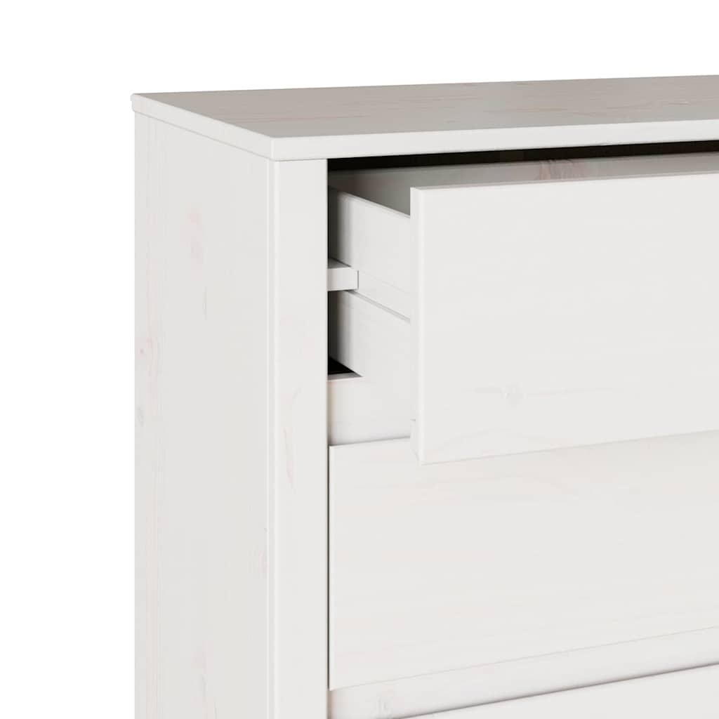 Chest of Drawers with Drawer Drammen White 76.5 x 40 x 91 cm