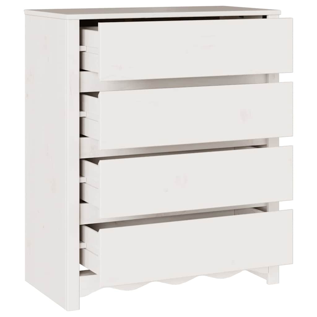Chest of Drawers with Drawer Drammen White 76.5 x 40 x 91 cm