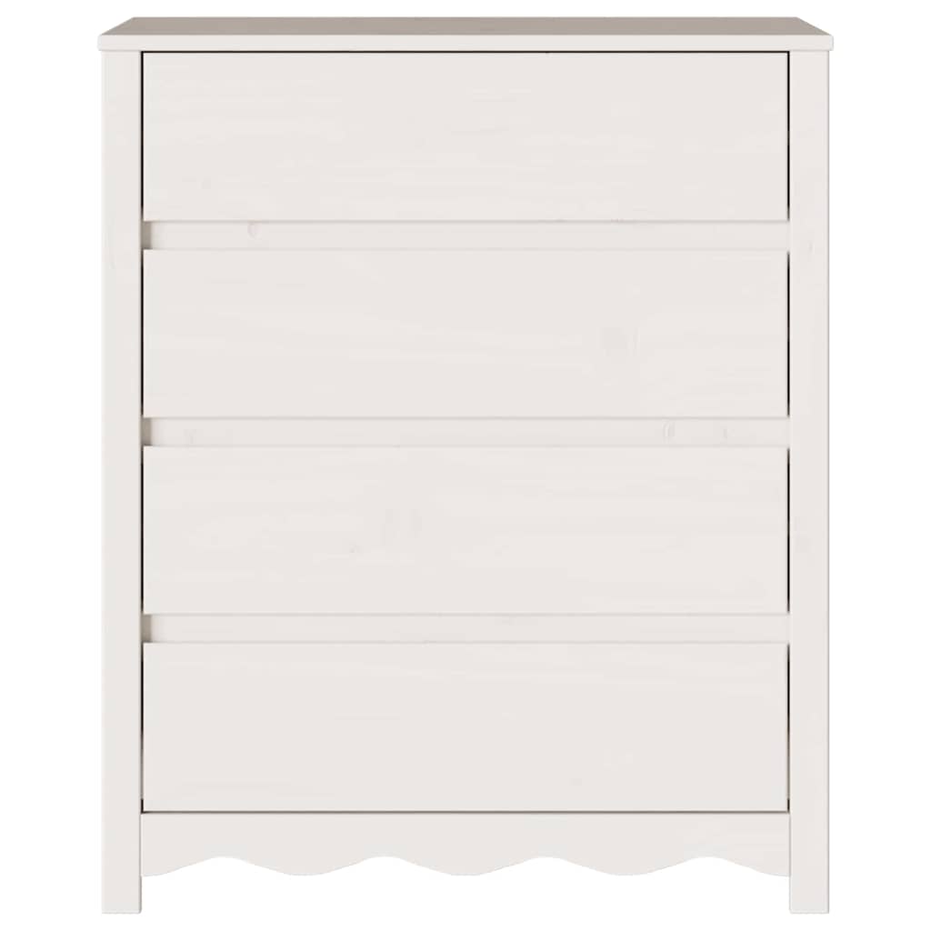 Chest of Drawers with Drawer Drammen White 76.5 x 40 x 91 cm