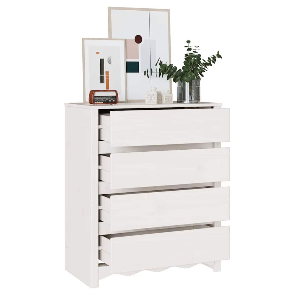 Chest of Drawers with Drawer Drammen White 76.5 x 40 x 91 cm