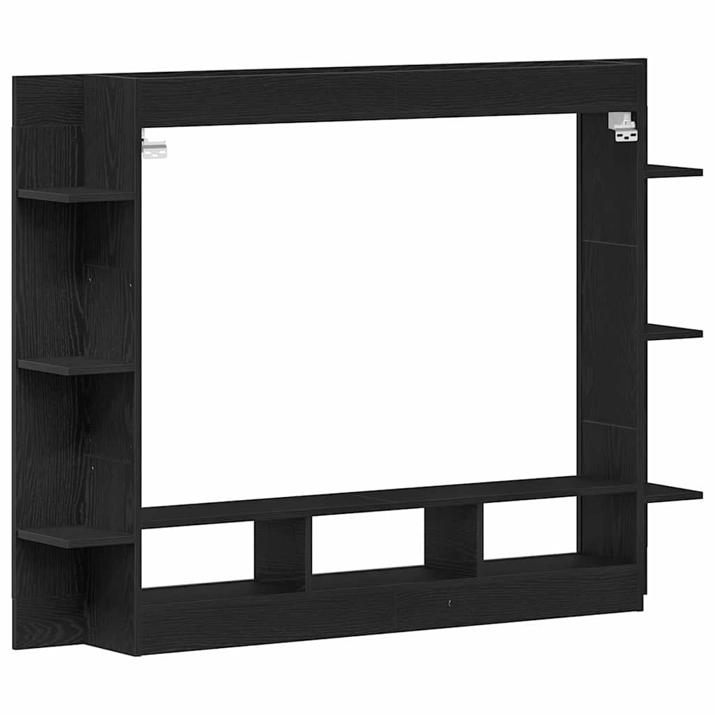 TV Cabinet Black oak 152 x 22 x 113 cm Engineered wood