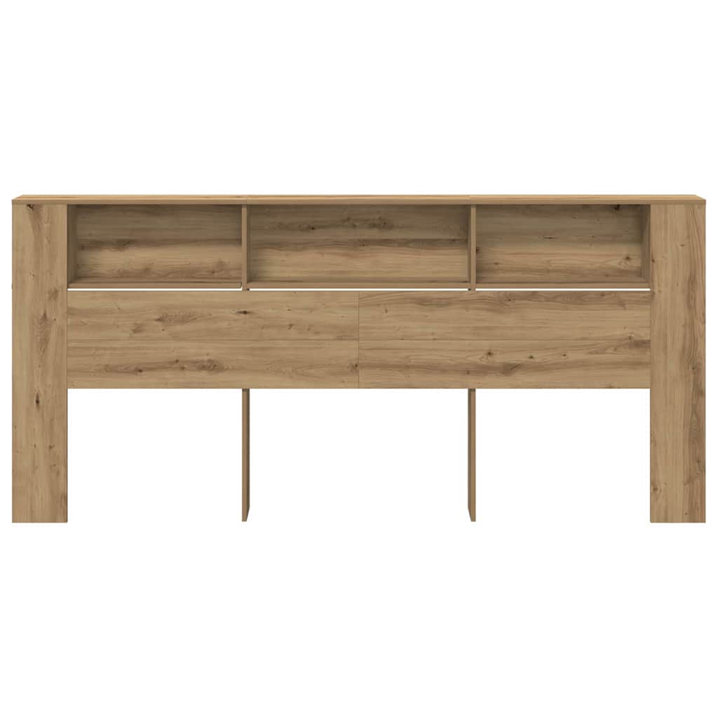 Headboard Cabinet 220 x 18,5 x 104,5 cm Engineered wood