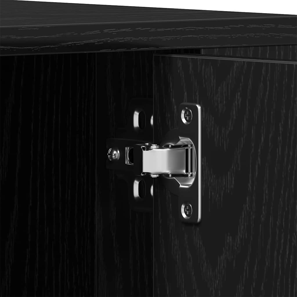 TV Cabinet Black oak 100 x 35 x 40 cm Engineered wood