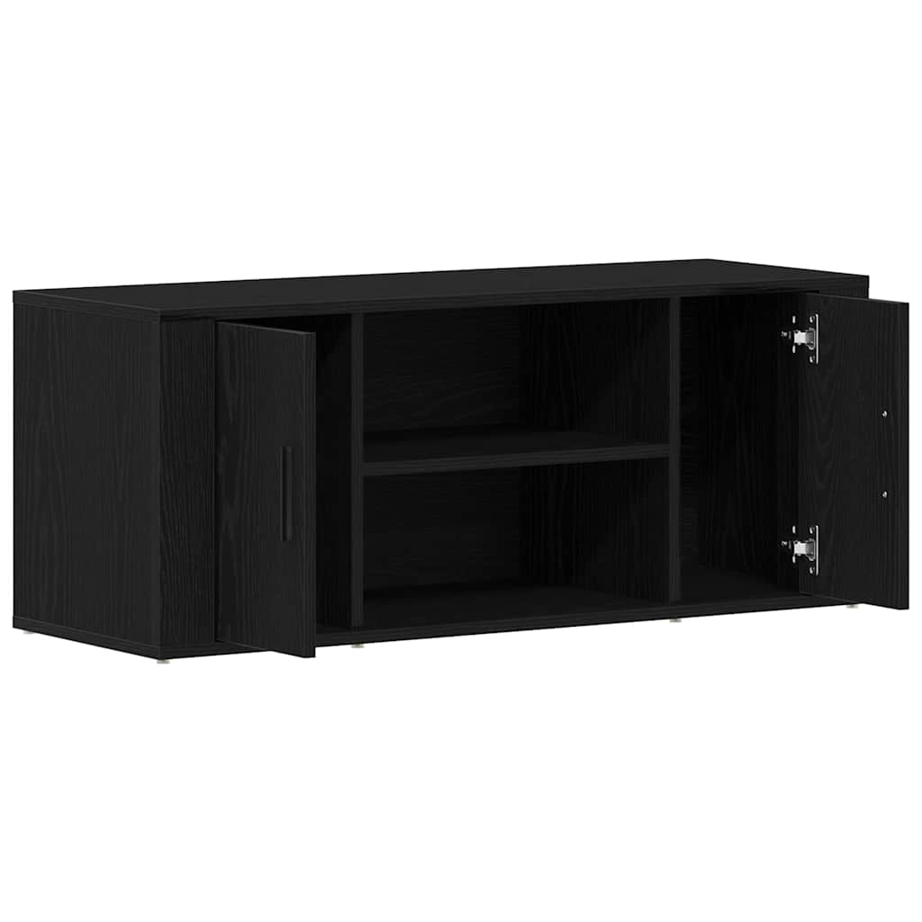 TV Cabinet Black oak 100 x 35 x 40 cm Engineered wood