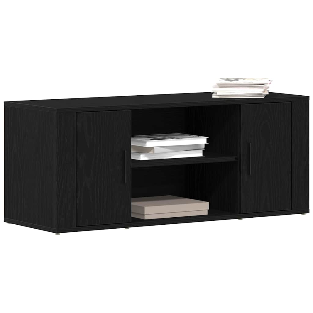 TV Cabinet Black oak 100 x 35 x 40 cm Engineered wood