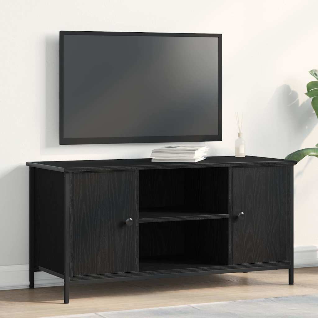 TV Cabinet Black oak 100 x 40 x 50 cm Engineered wood