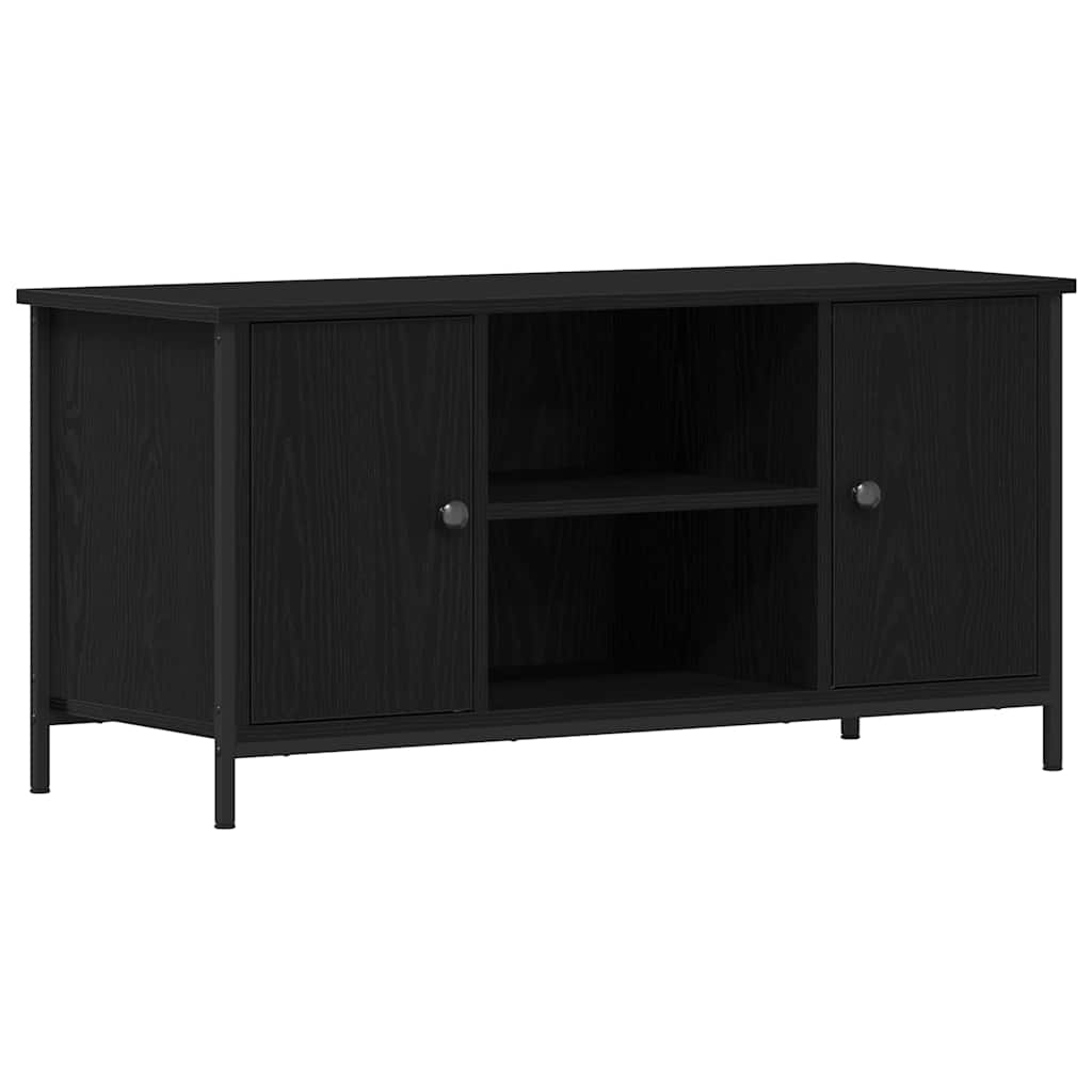 TV Cabinet Black oak 100 x 40 x 50 cm Engineered wood