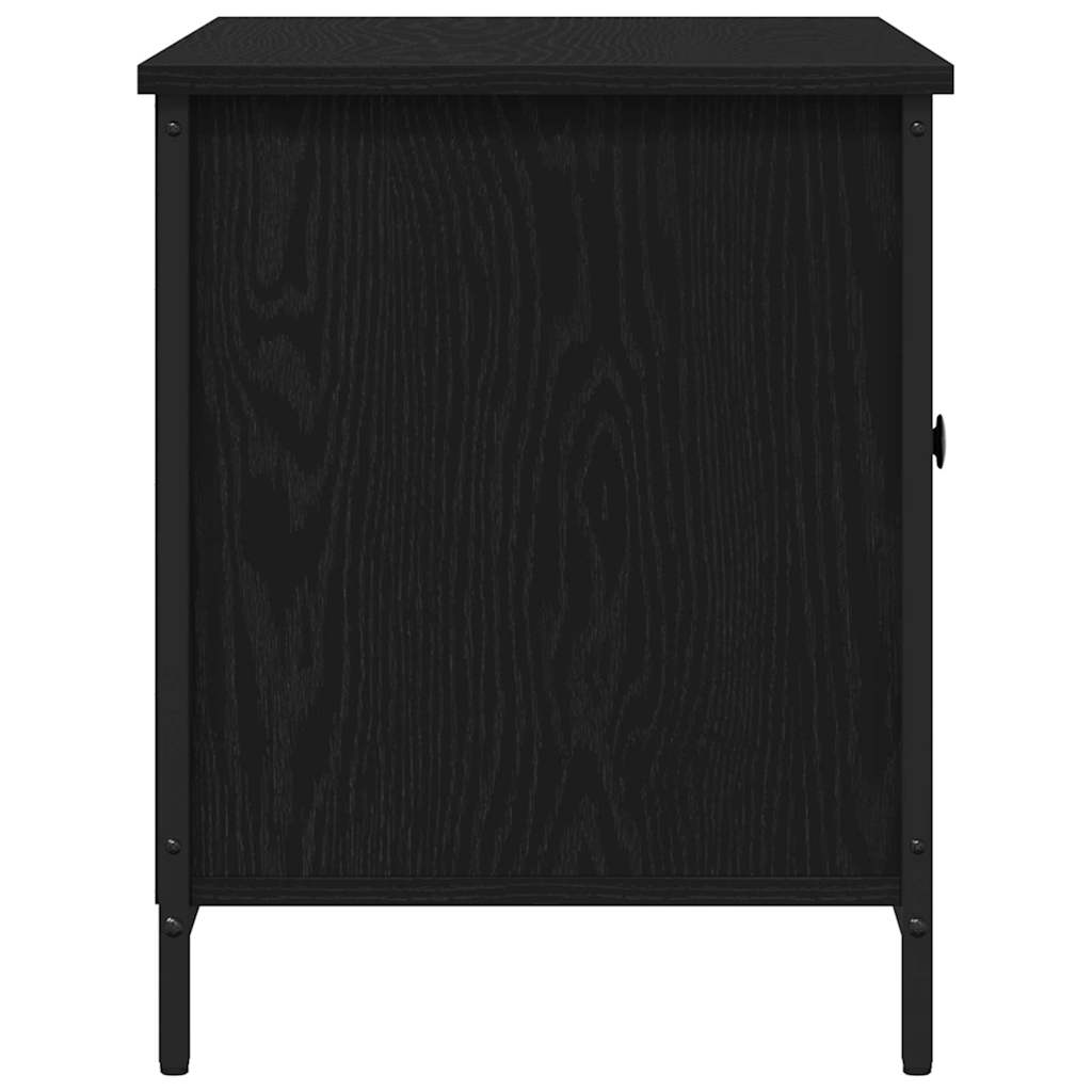 TV Cabinet Black oak 80 x 40 x 50 cm Engineered wood