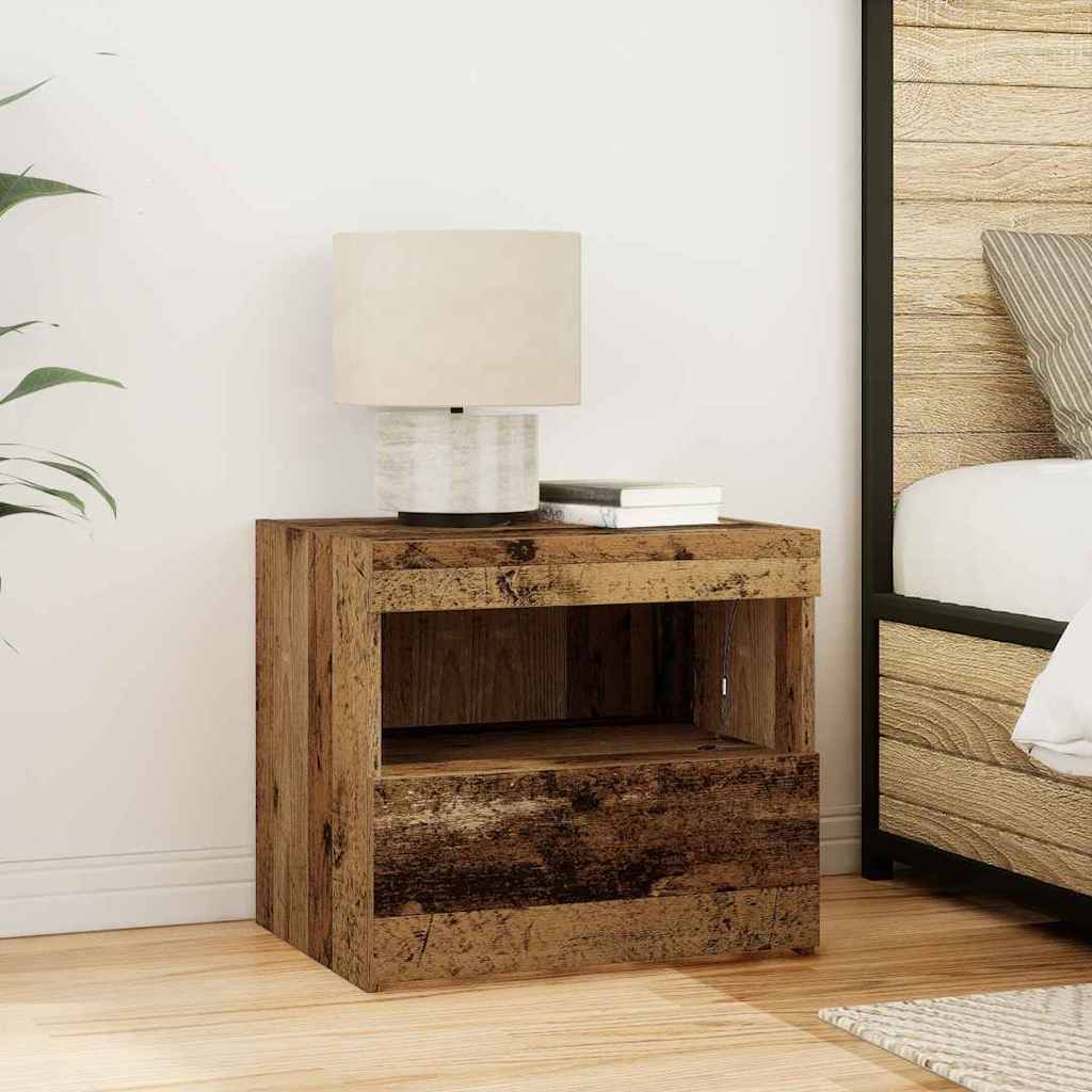 Bedside Cabinet 2 pcs Old wood 50 x 40 x 45 cm Engineered wood
