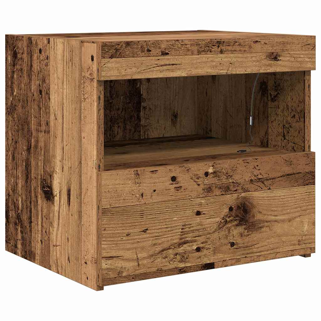 Bedside Cabinet 2 pcs Old wood 50 x 40 x 45 cm Engineered wood